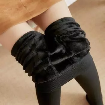 2025 Женские термочулки зимние теплые эластичные тонкие флисовые колготки колготки утолщенные плюшевые леггинсы с высокой талией чулки брюки