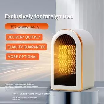 2025 Зимнее отопление Бог PTC Настольный обогреватель Обогреватель для всего дома 1200 Вт Европейский и американский стандарт Обогреватель для небольших домохозяйств Спальня 1200W&us белый