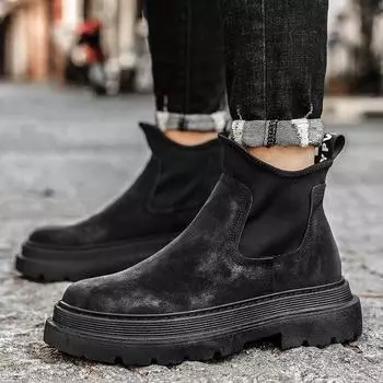 2025 зимние высокие повседневные ботинки Martin мужские туфли на платформе модные носки новые ботинки для активного отдыха с рукавами 39