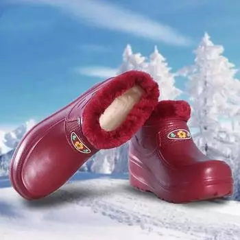 2025 зимние женские резиновые сапоги Plus Velvet Foam обувь для мужчин Низкие зимние сапоги Хлопковая обувь женская рабочая обувь Теплые сапоги botas mujer 45