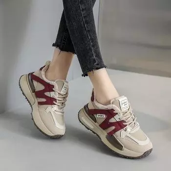 2025 зимняя новинка корейской версии бархатные туфли Форрест Гамп женские студенческие теплые туфли для папы повседневная уличная спортивная обувь 35 чёрный