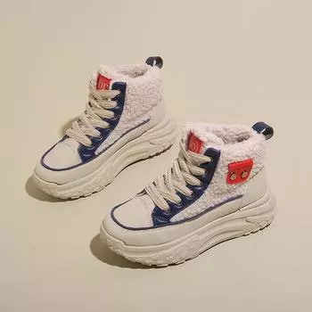 2025 зимняя женская обувь модные высокие хлопковые туфли плюшевые теплые зимние сапоги для женщин нескользящая обувь на платформе Zapatos De Mujer 35 синий