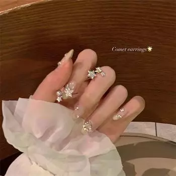 2025 Zircon Pearl Star Earrings - Women s Niche Design, Light Luxury, Exquisite. Star zircon