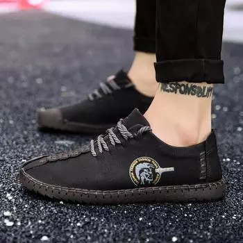 2025ebay большой размер 4748 повседневная обувь мужская дышащая трендовая кожаная обувь мужская шапочка для отдыха на природе 38