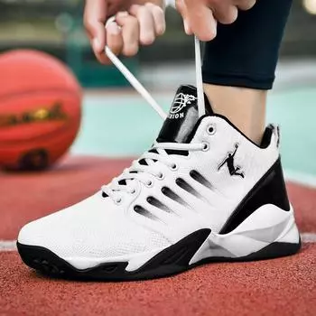 2025New high-top sneakers men, casual fashion outdoor sneakers, fly-woven mesh breathable basketball shoes men 36