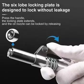 2025Новая смазочная муфта, прочная, быстросъемная, для шприца для смазки, муфта NPTI/8 10000PSI, два нажатия, легко нажимать, аксессуары