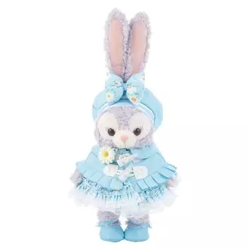 2026S Костюм чучела животного Цветочное платье и короткая накидка Светло-голубой Stellarue Размер S Костюм ручной работы [atelier_memory]