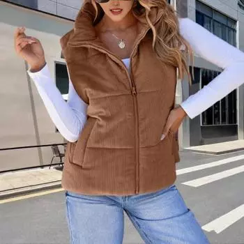 202 Универсальное теплое пальто без рукавов S серый