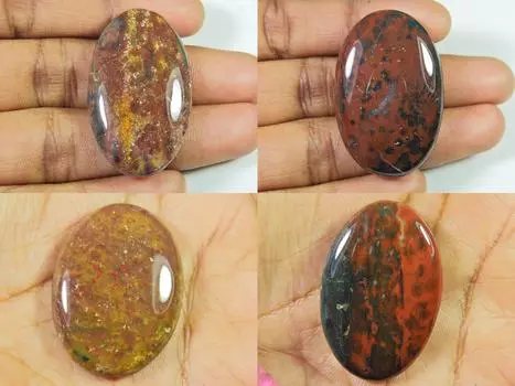 202Cts. Натуральный кровавик ручной работы овальный кабошон россыпью драгоценный камень 4 шт лот RQ-816