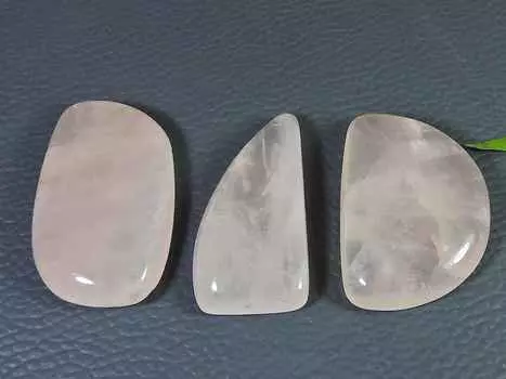 203 карата розовый кварц фантазийный кристалл кабошон драгоценный камень россыпью 3 шт. лот 38-41 мм RQ-2880