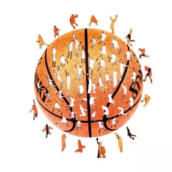 203 Pieces Irregular Basketball Shape Puzzle Wooden Toys Wooden Jigsaw Puzzle Gift for Adults and