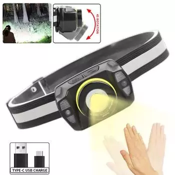 2052C супер яркий светодиодный датчик налобный фонарь масштабируемый налобный фонарь для рыбалки фонарь Handsfree для кемпинга велоспорта пешего туризма перезаряжаемый налобный фонарь