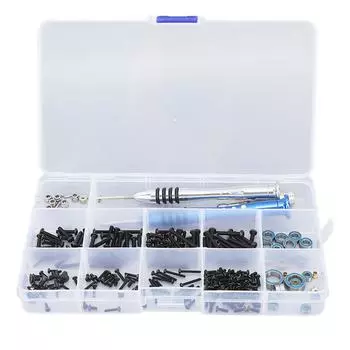 205 Pieces RC Repair Tools Round Flat Head Screws Bearings Screwdrivers for Traxxas 118 Remote