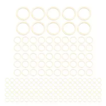 205 шт. необработанных деревянных колец 5 размеров легкие прочные сглаживающие простые деревянные венковые кольца для поделок