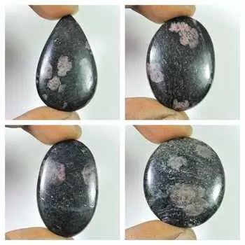 205Cts. Натуральный рубин осенний грушевидный овальный кабошон россыпью драгоценный камень 4 шт. лот 31-40 мм RQ-1363