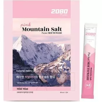 2080 Ополаскиватель для рта Pure Pink Salt Pocket 50 шт., 500 мл, 1 шт.