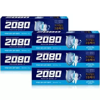 2080 Зубная паста Power Shield Синяя двойная мята 150г, 6 шт. корейская зубная паста