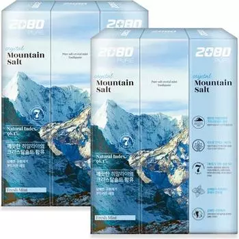 2080 Зубная паста Pure Mountain Salt Crystal Mint 150г, 6 шт. Корейская зубная паста
