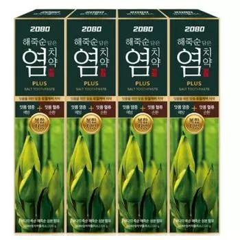 2080 Зубная паста Sea Bamboo Shoot Salt Plus 120г, 4 шт. Корейская зубная паста