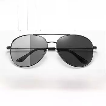 209 меняющих цвет поляризованных солнцезащитных очков для вождения днем и ночью gray film чёрный