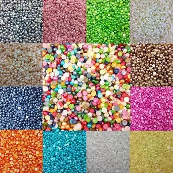 20-1000 шт., 3-10 мм, акриловый полулак для ногтей с искусственным жемчугом, жемчужный аксессуар для самостоятельного изготовления, кулон, ожерелье, браслет, изготовление ювелирных изделий, аксессуар для ювелирных изделий 10mm 20Pcs