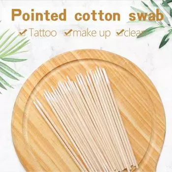 20/100/200/300 шт. в упаковке, цвет дерева, тампоны из капока для дизайна ногтей, кончик ватного тампона, средство для удаления кутикулы, корректор деталей маникюра, средство для снятия лака, художественный инструмент 20pcs