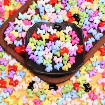 20/100 шт. милый щенок браслет ожерелье цепочка для мобильного телефона с отверстиями трехмерные аксессуары из бисера DIY ювелирные аксессуары ручной работы 20Pcs разноцветный