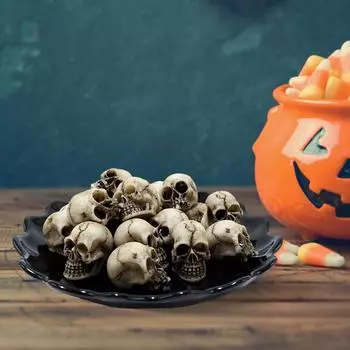 20-100 шт. Миниатюрные черепа на Хэллоуин, головы черепов, креативный фестиваль, ландшафтный сад, украшения для растений в горшках