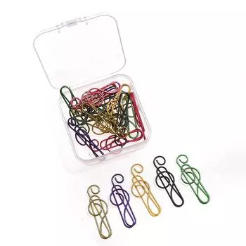 20/100 шт. новые креативные милые металлические скрепки для заметок набор закладок для книг офисные школьные канцелярские принадлежности 6 цветов