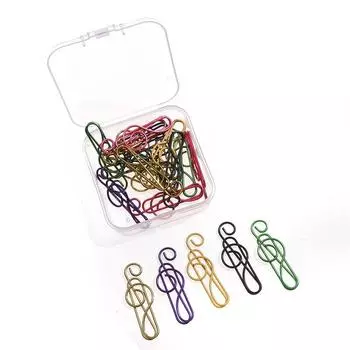 20/100 шт. новые креативные милые металлические скрепки для заметок набор закладок для книг офисные школьные канцелярские принадлежности 6 цветов