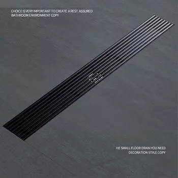20-100 см черный боковой слив для душа из нержавеющей стали слив для пола в ванной комнате линейный слив для сточных вод крышка для крыши кухонный аксессуар