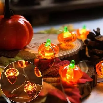 20-100 светодиодных бутылочных сказочных гирлянд с батареей/USB-разъемом для вечеринки, декор рождественской елки Pumpkin 1pc 6.5ft/2m 20LEDs оранжевый