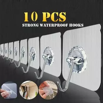 20/10/5/2 шт. клейкие настенные многоразовые липкие крючки для кухни и ванной комнаты 1pc чистый