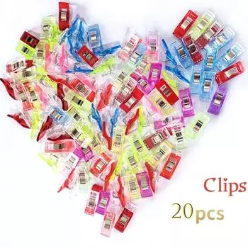 20 шт.10 шт.5 шт. Зажим для вязания крючком для одежды, держатель для квилтера, зажимы для пэчворка своими руками 5pcs разноцветный
