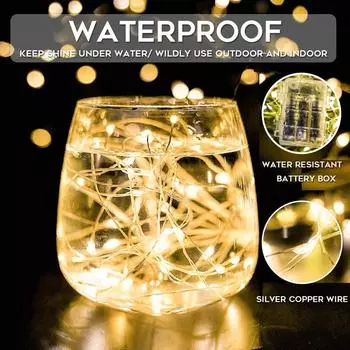 20/10/5M светодиодная гирлянда гирлянда гирлянда на батарейках пульт дистанционного управления гирлянды для украшения дома рождественской свадьбы вечеринки гирлянды 5M 50LED разноцветный