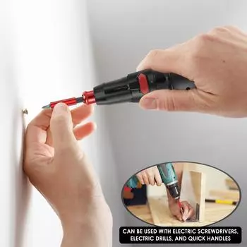 20/10 шт. Магнитный держатель удлинителя отвертки, прочная хромованадиевая сталь, переходная втулка для сверла, шестигранный хвостовик 1/4 дюйма