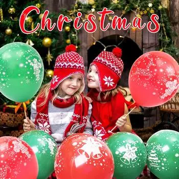 20/10Pcs Merry Christmas Balloons Santa Claus Snowflakes Latex Balloon Inflatable Kids Gifts Christmas New Year Party Decoration 10PCS