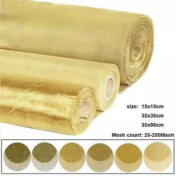 20-200 сеток латунная тканая проволока металлическая сетка экранирующие ткани сетка медная проволока фильтр сетка немагнитный сигнальный экран инструмент 30x30cm