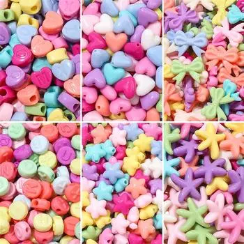 20-200 шт./пакет Акриловые однотонные бусины DIY Браслет Ожерелье Серьги Ювелирные изделия Аксессуары 8x8mm 50pcs/bag