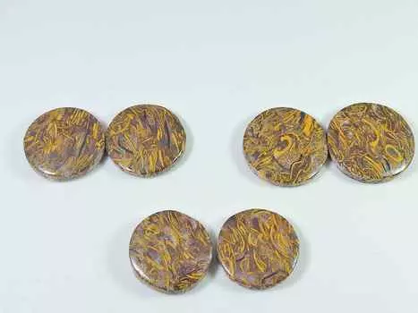 20-22 мм натуральный яшма Мариам пара из 3 шт круглых кабошонов драгоценных камней лот RQ-2392