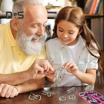 20/25/30/32/40 шт./компл. металлическая головоломка-кольцо, головоломка для мозга, 3D-головоломка с проволокой, для детей и взрослых, тест на логику и IQ, обучающая игрушка-разблокировка для малышей 32PCS