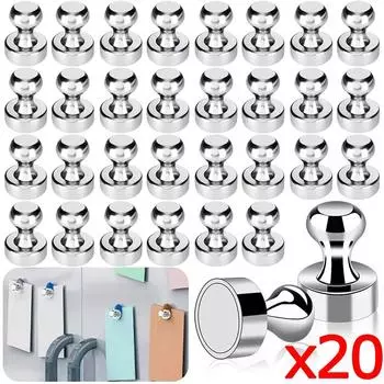 20/2 шт. магнитные крючки магниты на холодильник металлические штифты сильные магнитные кнопки для холодильника белая доска офис школьные принадлежности