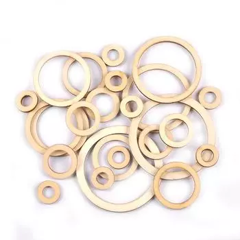 20/30/40/50/60/75 мм Круглые/кольцевые деревянные срезы Украшения для скрапбукинга Поделок Натуральные незаконченные круглые деревянные украшения 20mm 50pcs