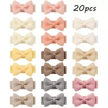 20/30/40 шт. 1,2 Ленточные Мини Заколки-Бантики для Волос для Маленьких Девочек Милые Ручной Работы Бантики Шпильки Головные Уборы Аксессуары для Волос для Малышей