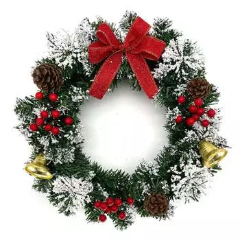 20/30/40cm Xmas Tree Garland with Pinecones Bowknot Window Hanging Decor Shopping Mall 20cm
