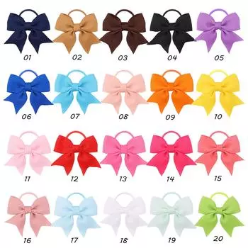 20/30/40Pieces Babies Tiny 2Inches Hair Bows Rubber Bands Hair Ropes Ponytail Holders for Baby Girls Infant Kids Hair Accessory