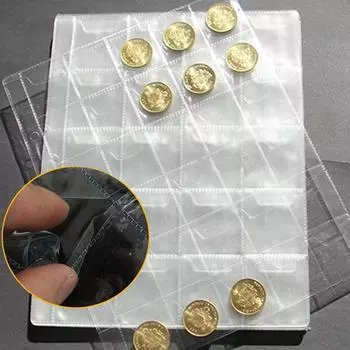 20/30/42 карманов, прозрачное кольцо, держатель для монет, значок альбома на страницу, коллекция денег 30 Pockets