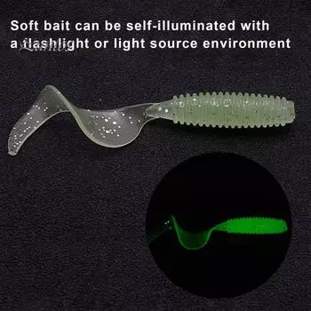 20/30/50 шт. 3/4/5/6/7 см мягкая приманка для червей красочная силиконовая вьющаяся рыболовная приманка с вьющимся хвостом пресноводная соленая вода универсальные рыболовные принадлежности для окуня 3cm разноцветный