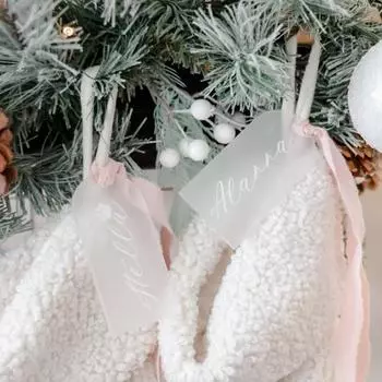 20/30/50 шт. полупрозрачные матовые акриловые карточки с лентой для свадебного ужина, вечеринки, арочные таблички для сидения, сервировка стола, таблички с именами гостей 20PCS