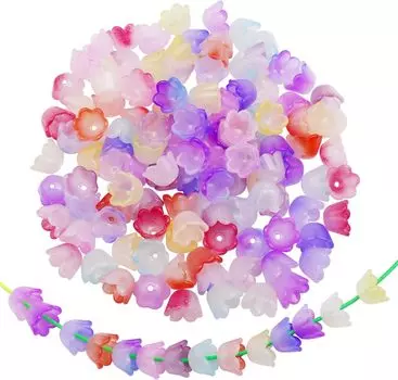 20/30/50 шт. разноцветные акриловые цветочные бусины-колпачки оптом большие DIY для изготовления ювелирных изделий ожерелья браслета серег женщин ремесла 20pcs разноцветный